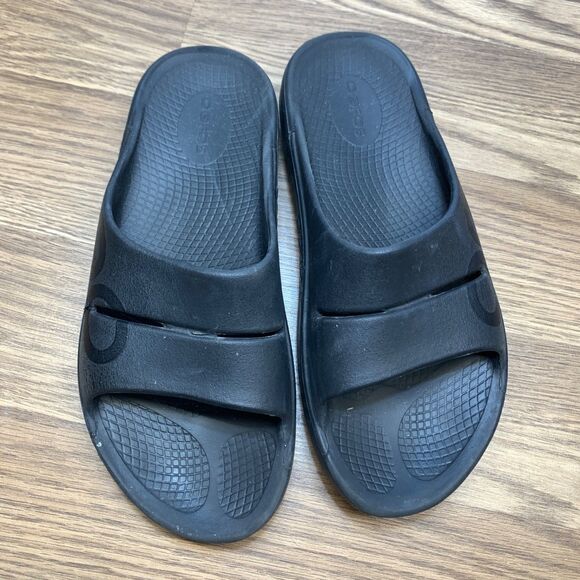 OOFOS OOahh Slide Recovery Sandals Black Mens Size 8 Womens Sz 10 EU 41‎ main image 9
